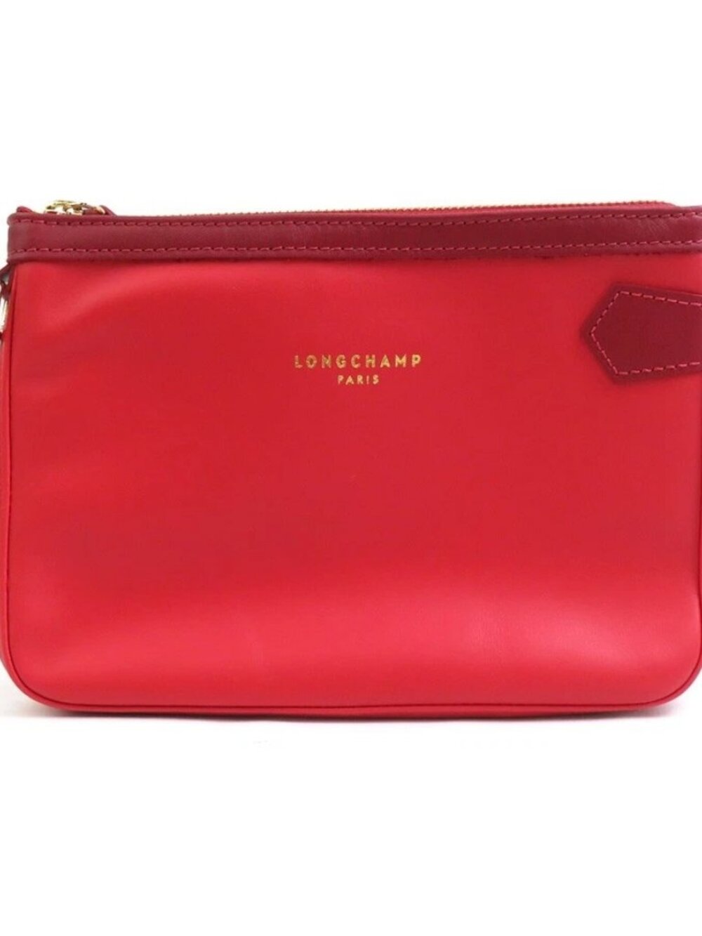 Longchamp Pouch Red Leather -